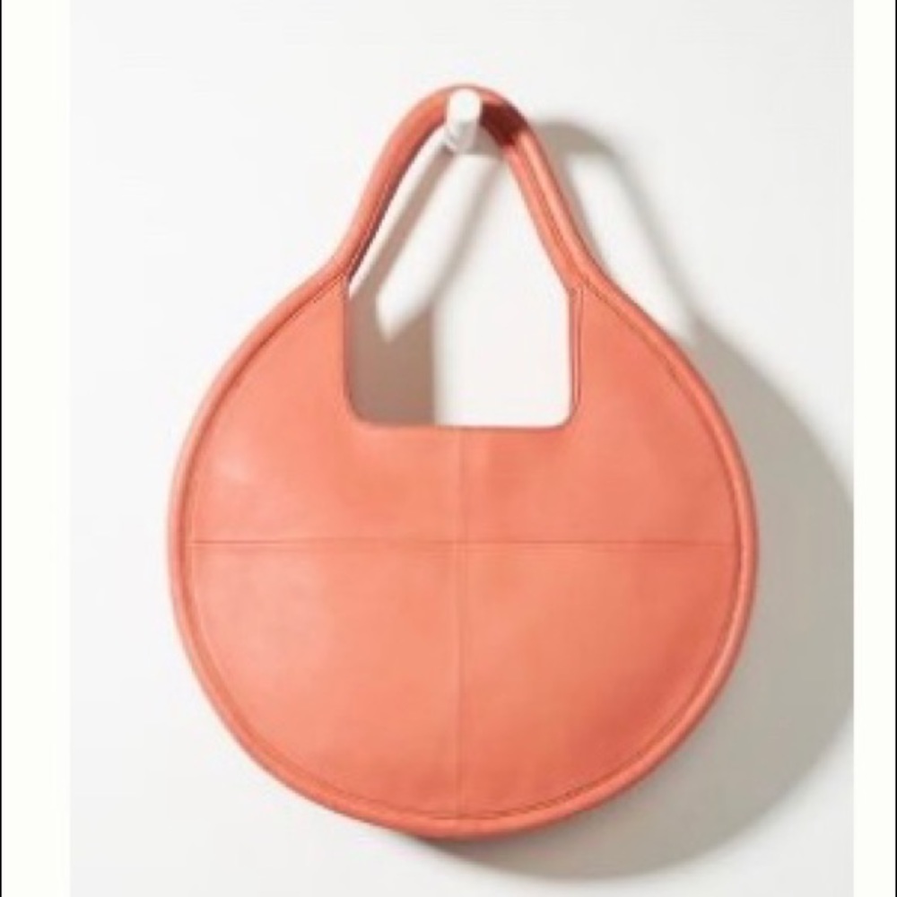 COPY - NWT Anthropologie Julian leather purse coral color.